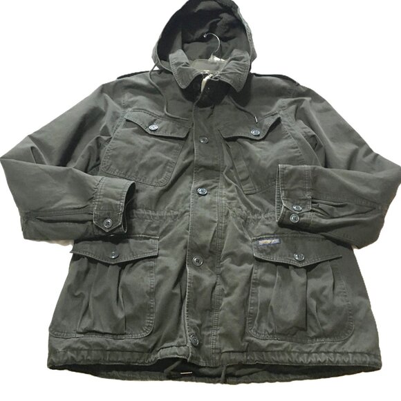 Abercrombie & Fitch Women’s Green Hooded Military Style Utility Jacket-XL - Picture 3 of 12